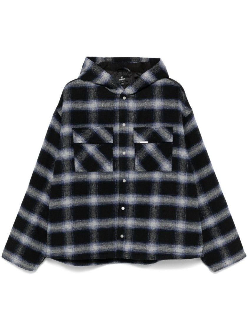 Represent Midnight Blue/Gray Hooded Overshirt