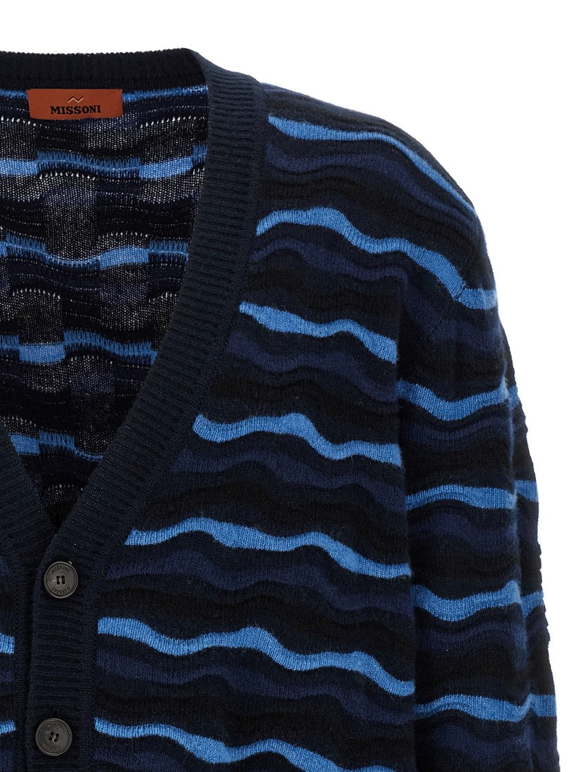 Missoni Textured Wool Cardigan With V-Neck