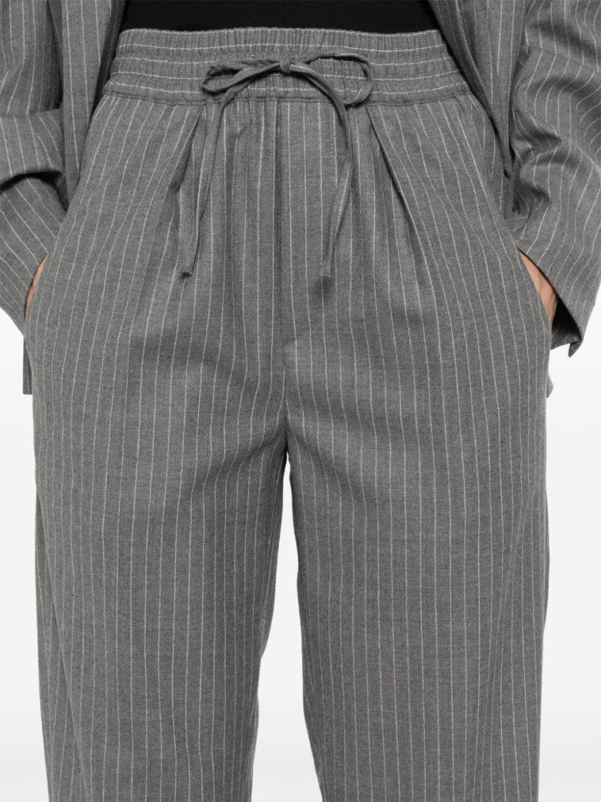 Isabel Marant Charcoal Grey Pinstripe Liska Trousers