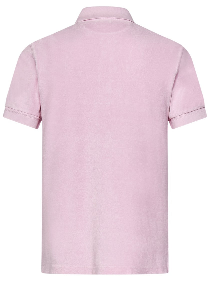 Tom Ford Pink Soft Cotton Blend Polo Shirt