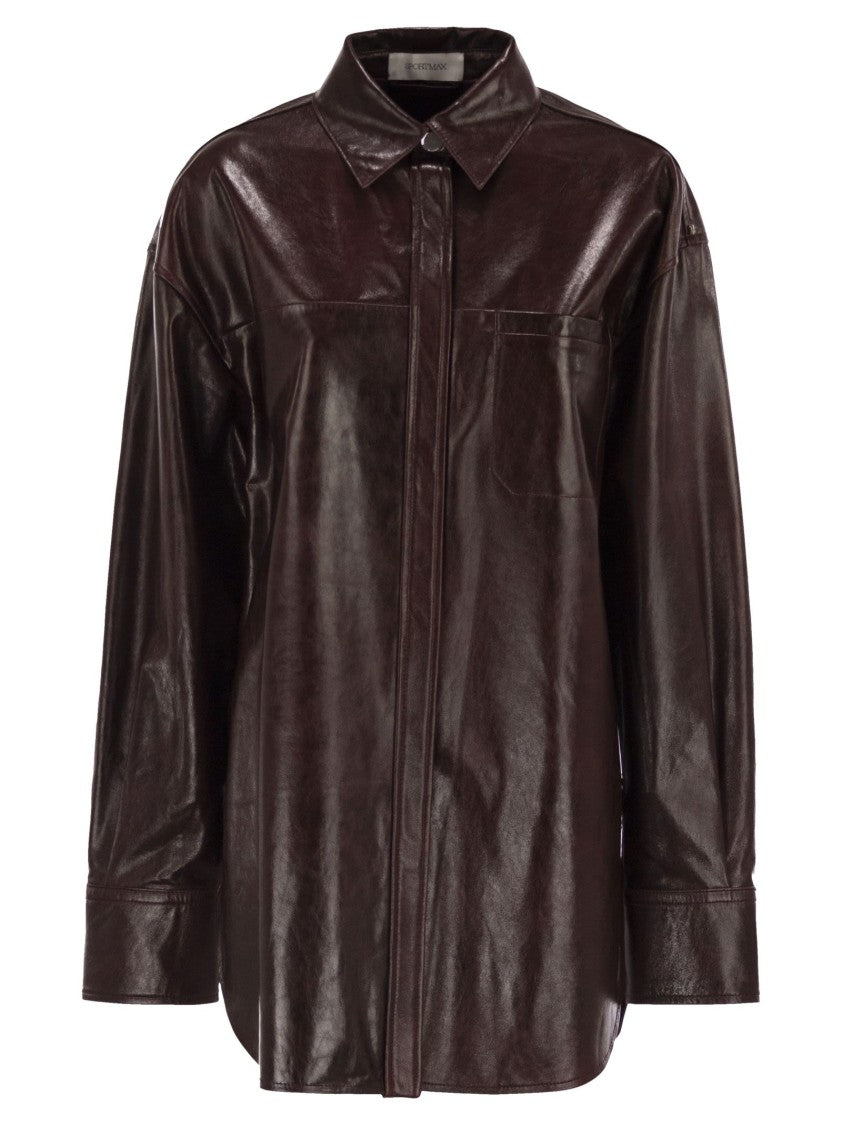 Sportmax Borel - Oversized Nappa Leather Shirt