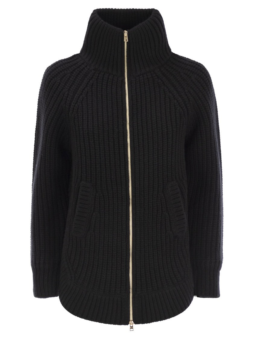Herno Cob Stitch Wool Cardigan