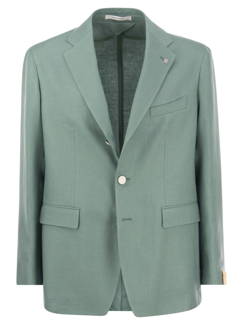 Tagliatore Two-Button Linen Jacket