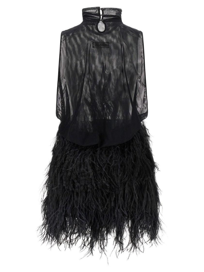 The Attico Ostrich Feather Dress