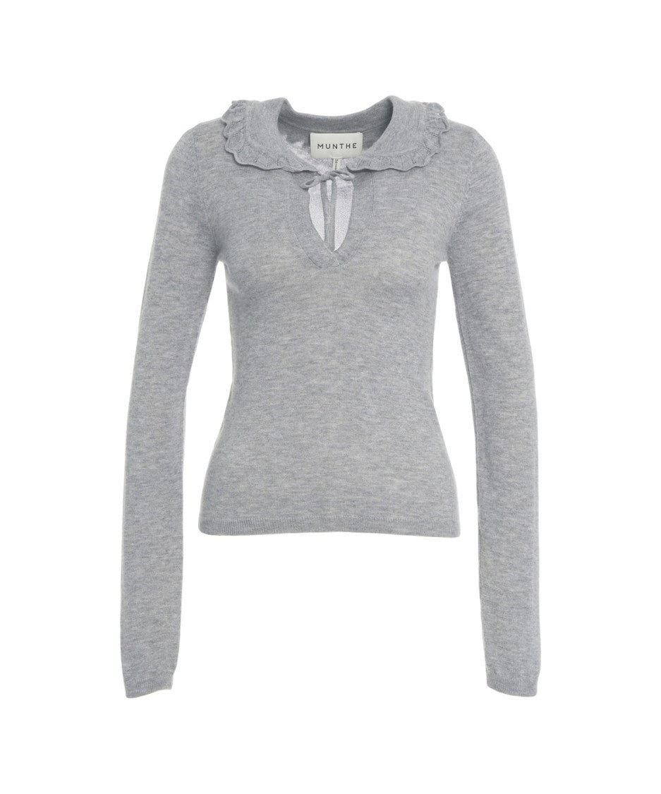 Munthe Livo' Ruffle Collar Sweater