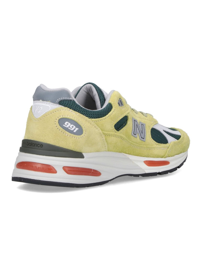 New Balance Layered Suede And Mesh Sneakers With Iconic Accents
