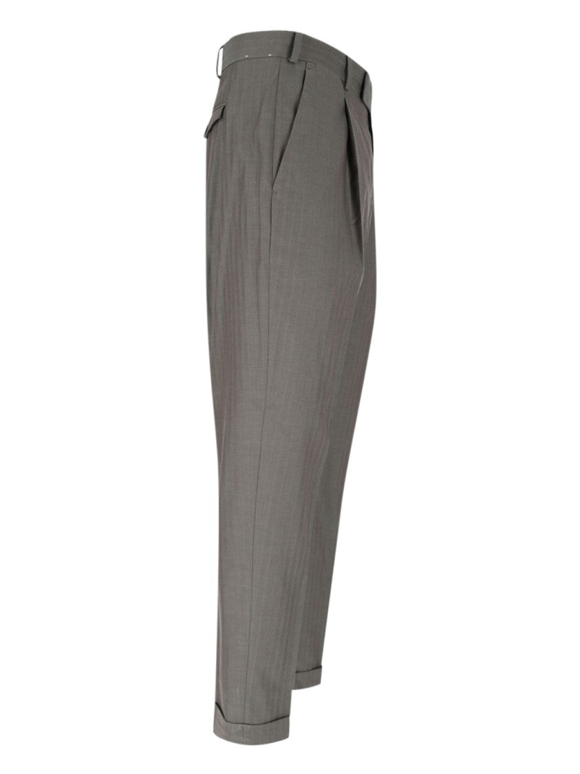Pt Torino High-Waisted Chino Pants With Tailored Detailing