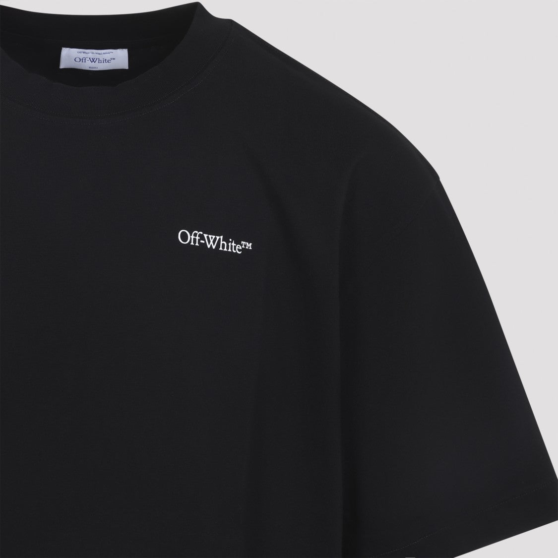 Off-White Black Short-Sleeve Cotton T-Shirt