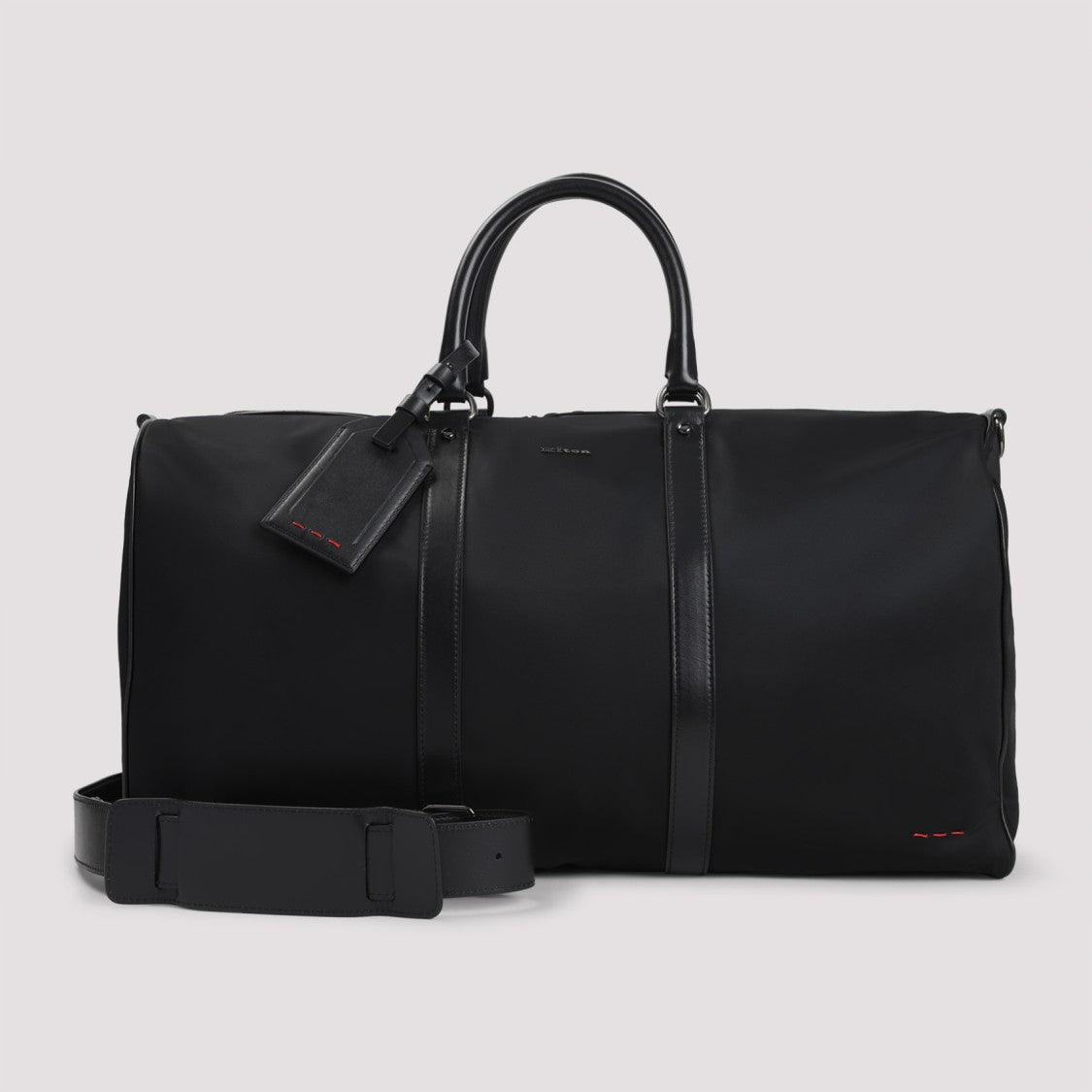 Kiton Black Polyamide Duffle Bag