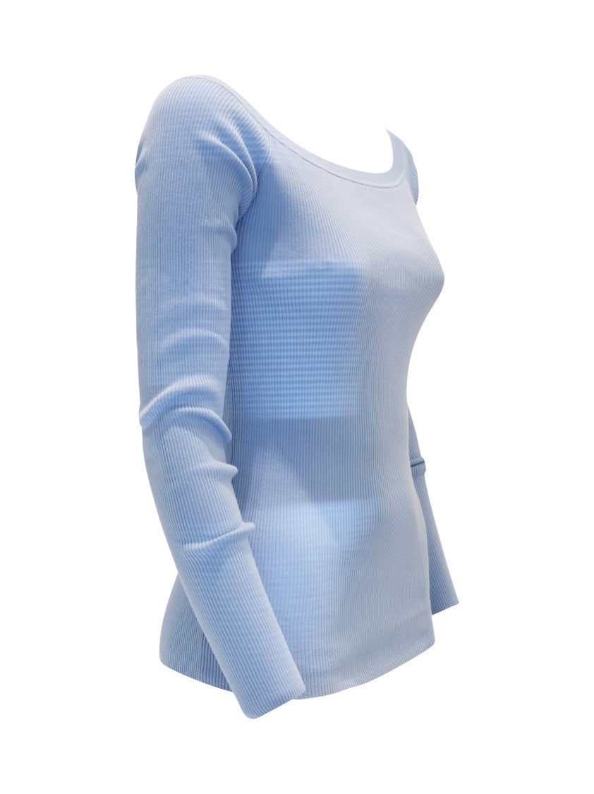 P.A.R.O.S.H. Powder Blue Cotton Cipria24 Sweater