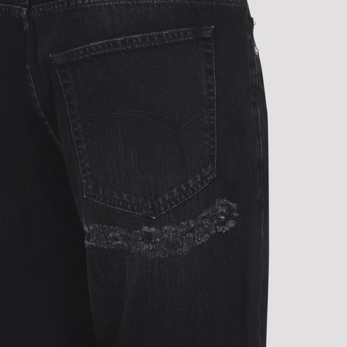 Balenciaga Straight-Leg Jeans In Faded Black Wash