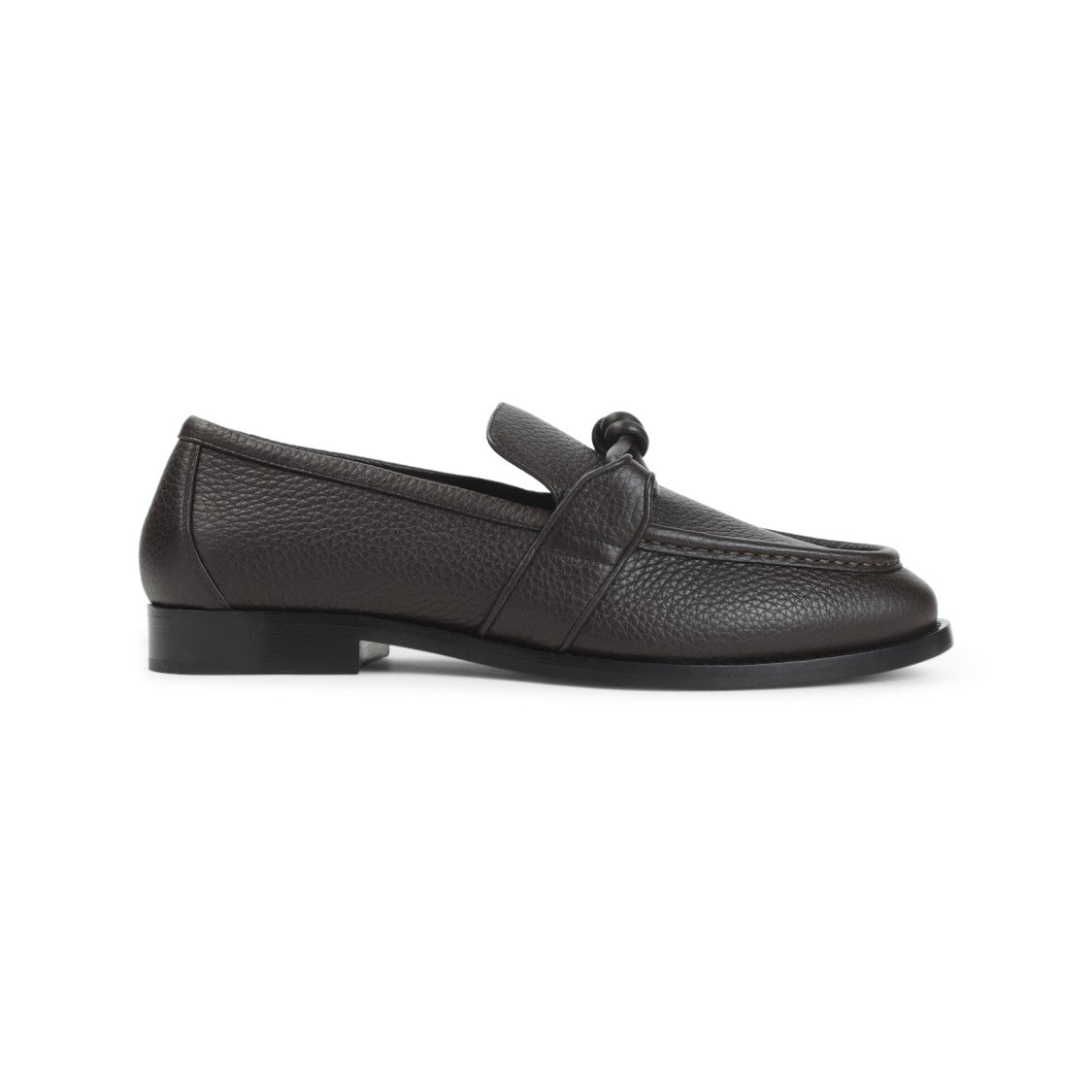 Bottega Veneta Textured Leather Loafers With Knotted Detail