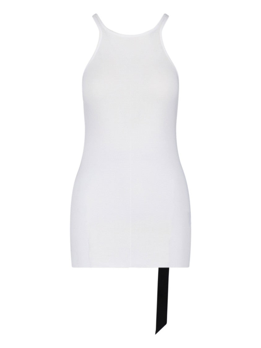 Drkshdw By Rick Owens White Cotton "Racer" Tank Top