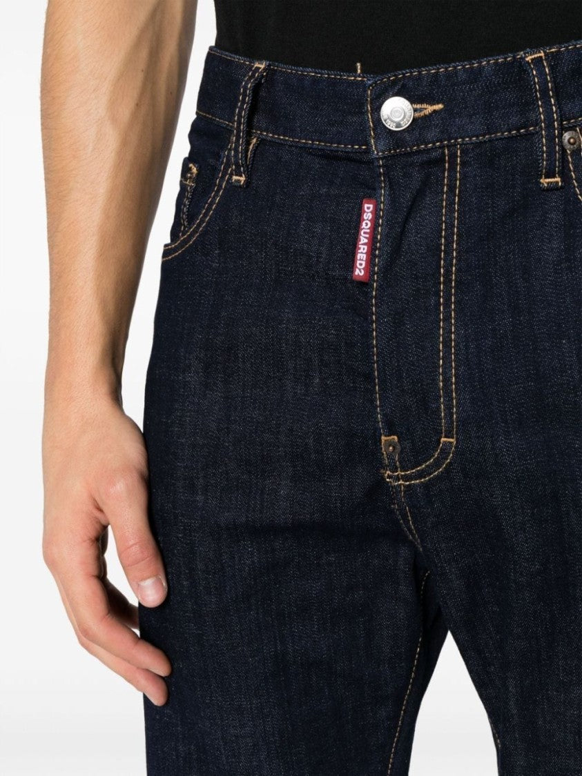 Dsquared2 Logo-Patch Slim-Leg Denim Jeans