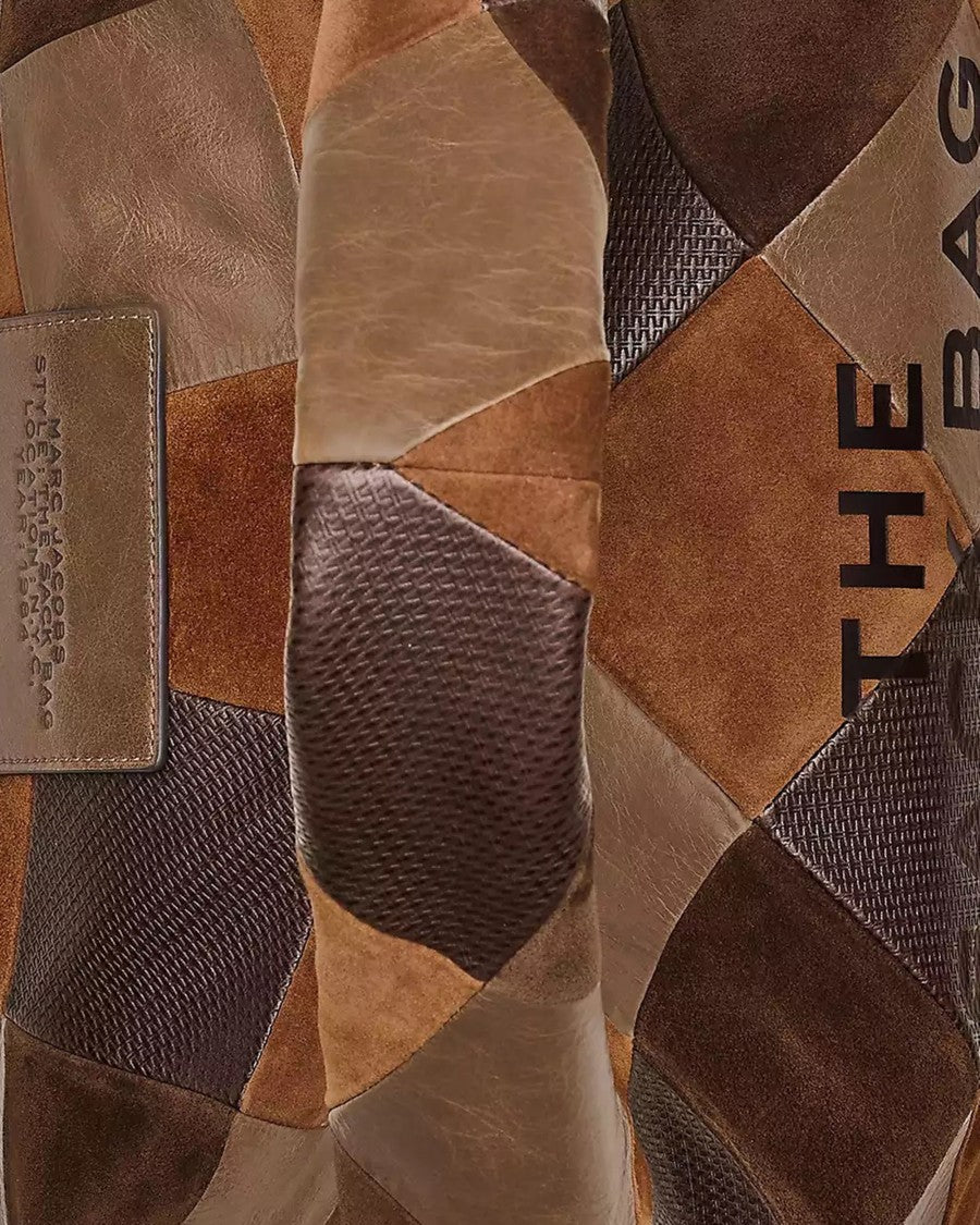 Marc Jacobs The Suede Patchwork Sack Bag Brown Multi