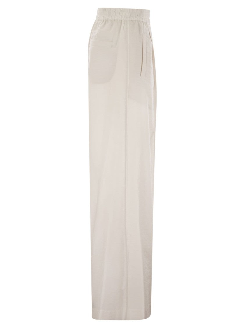 Brunello Cucinelli Loose Fit Cotton Trousers