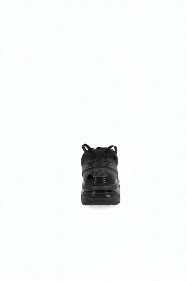 Salomon All-Black Sporty Sneakers With Breathable Mesh Panels