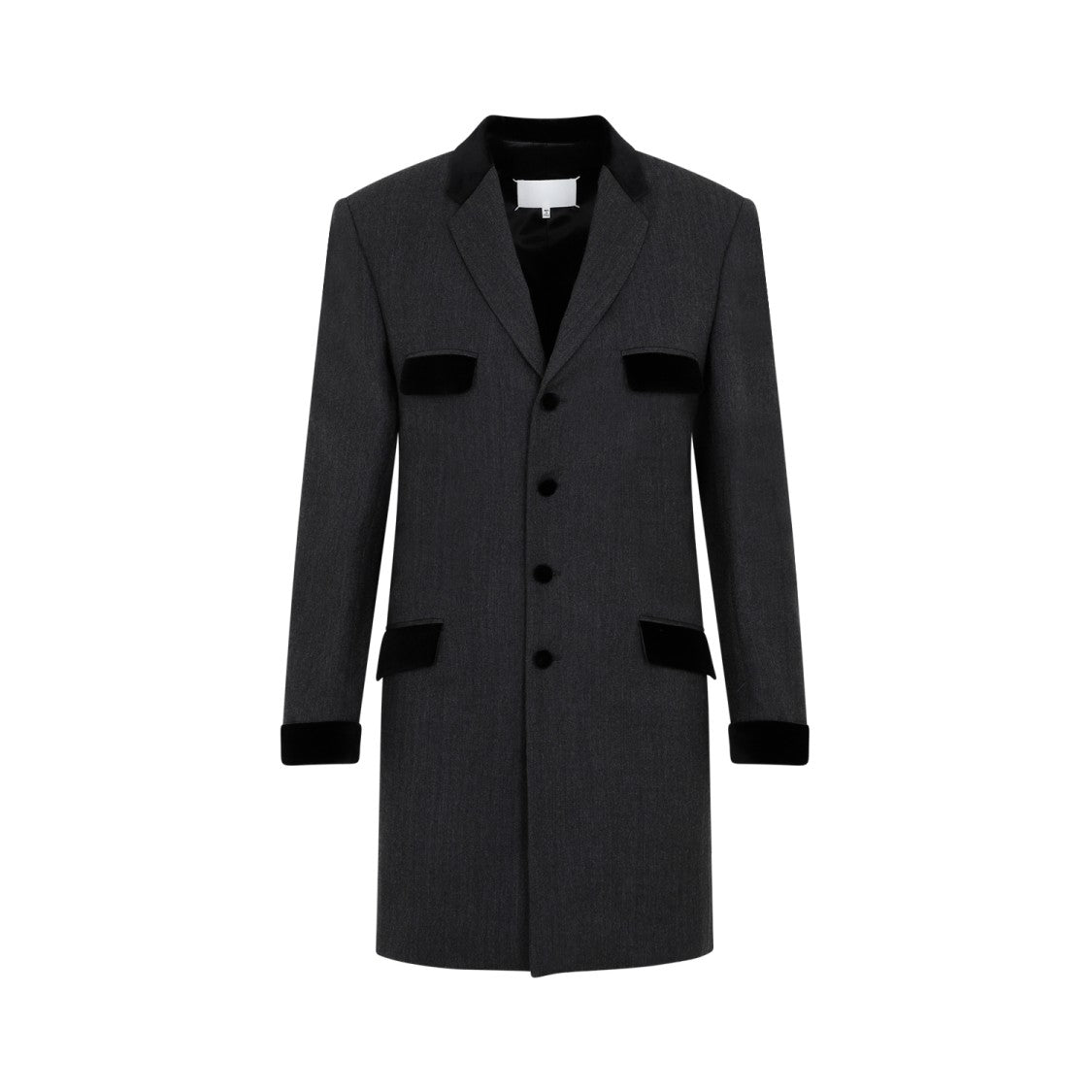 Maison Margiela Charcoal Gray Wool Long Jacket