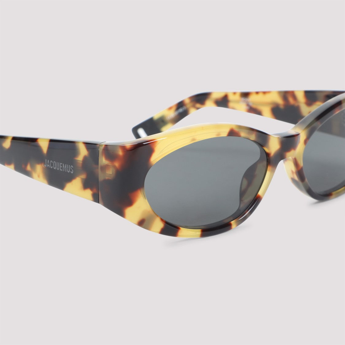 Jacquemus Eyewear T Shell Matt Brown Acetate Ovalo Sunglasses