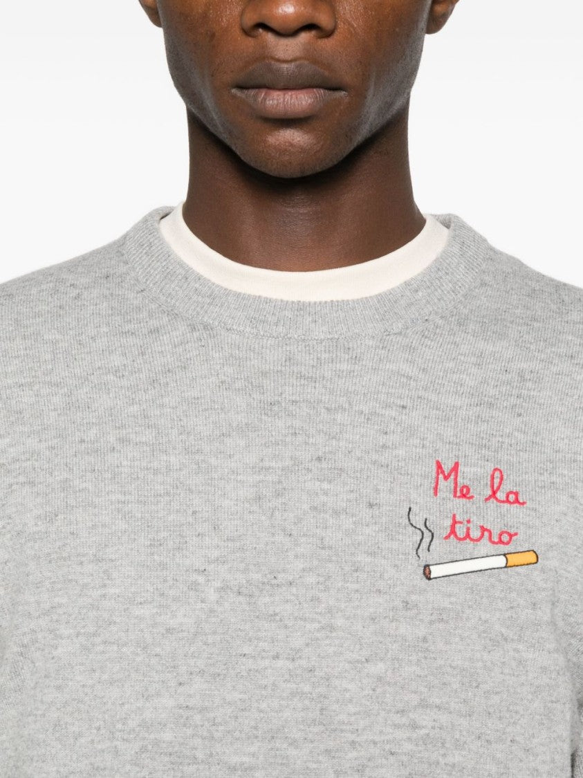 Mc2 Saint Barth Light Grey Wool Sweater