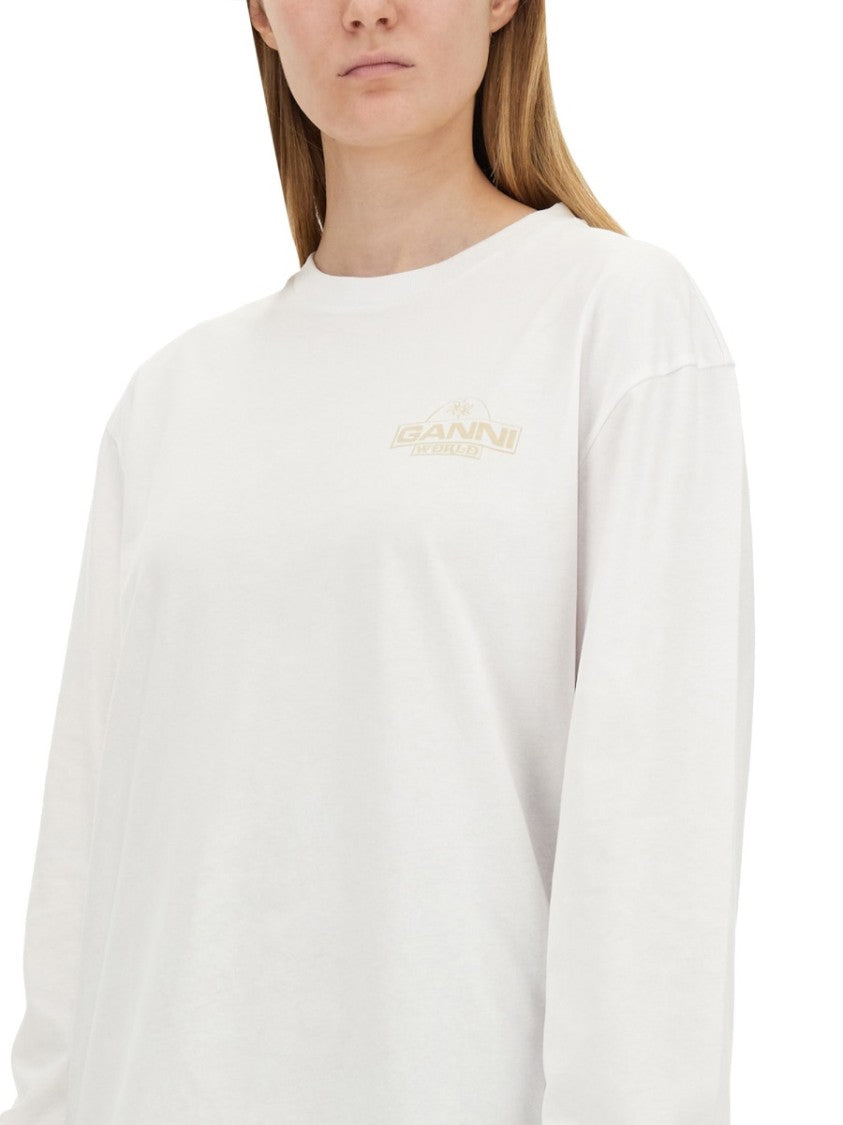 Ganni T-Shirt With Logo