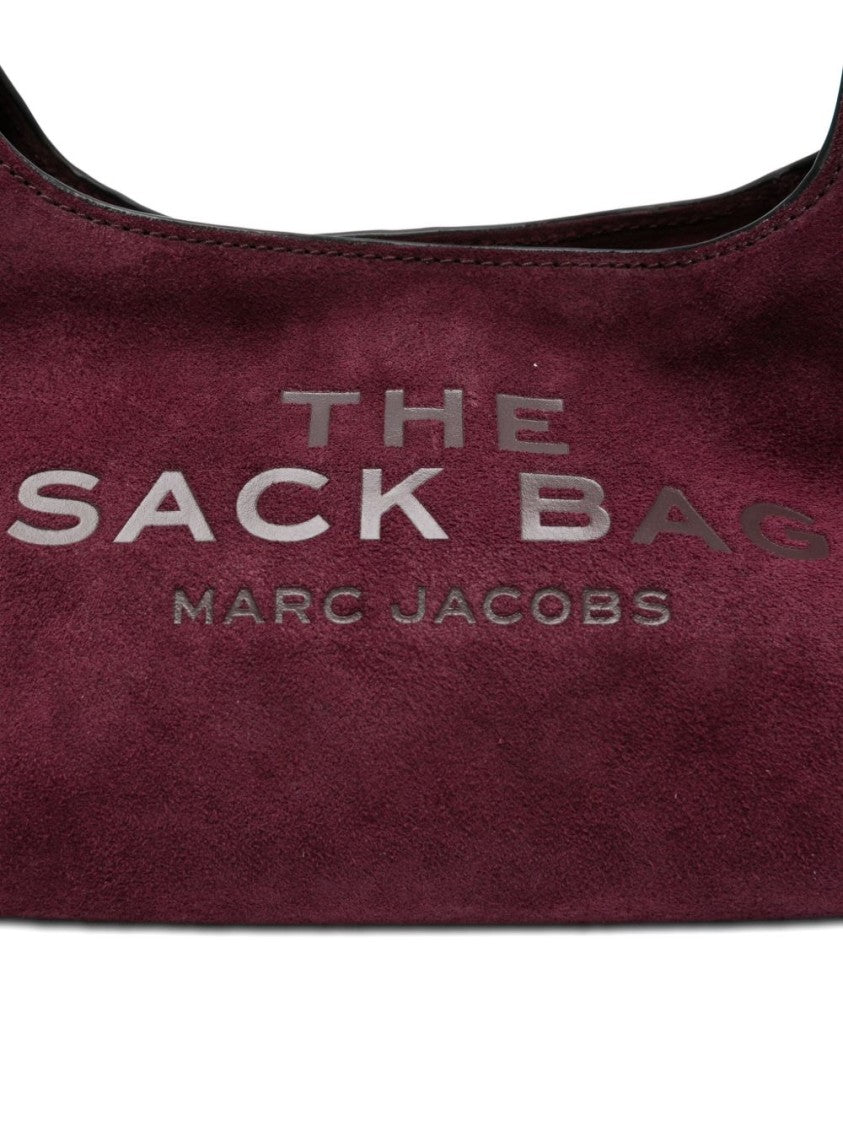 Marc Jacobs Suede Shoulder Bag With Embossed Logo