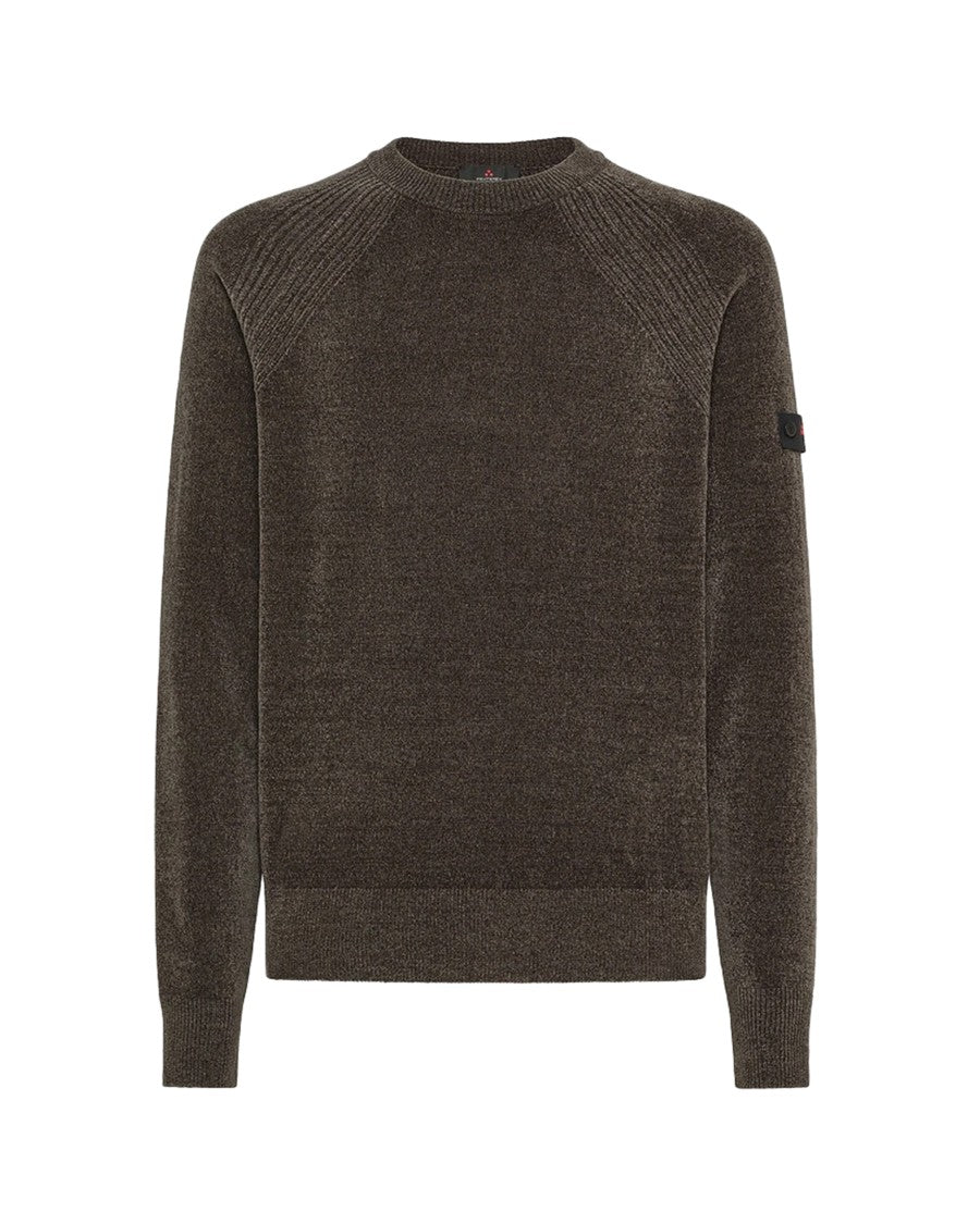 Peuterey Soft Chenille Knit Pullover With Ribbed Details