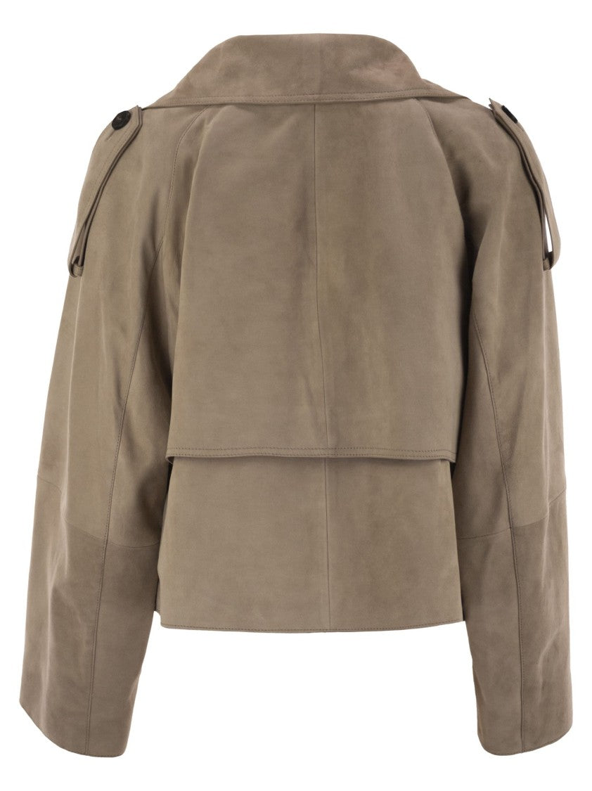 Max Mara Maga - Short Suede Trench Coat