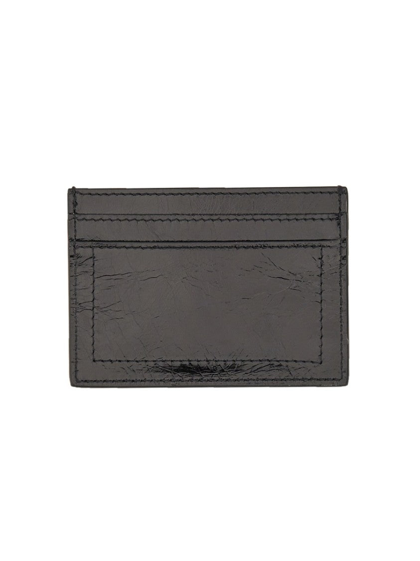 Moschino Card Holder With Gold Plaque