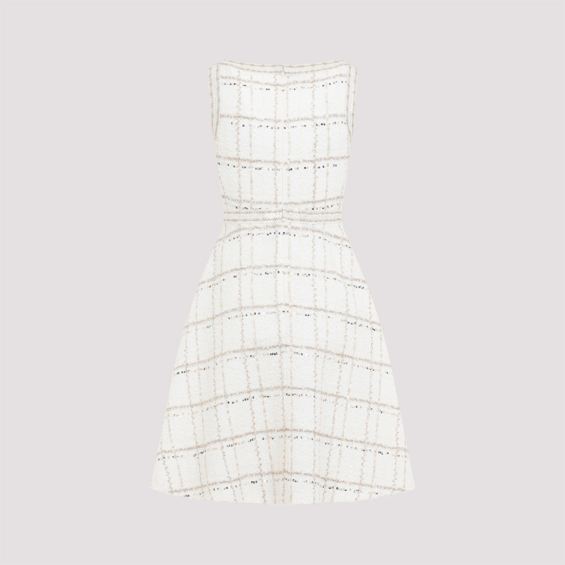 Giambattista Valli Buckle Ivory Gold Polyamide Midi Dress