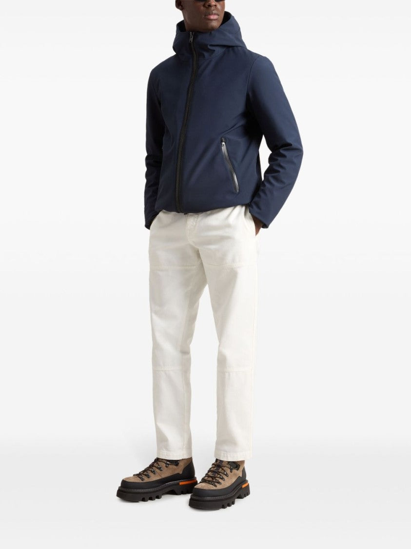 Woolrich Navy Blue Down-Feather Padded Jacket
