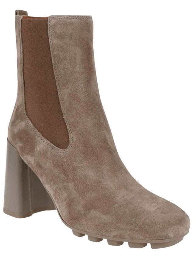 Hogan Tapered Brown Suede Ankle Boots