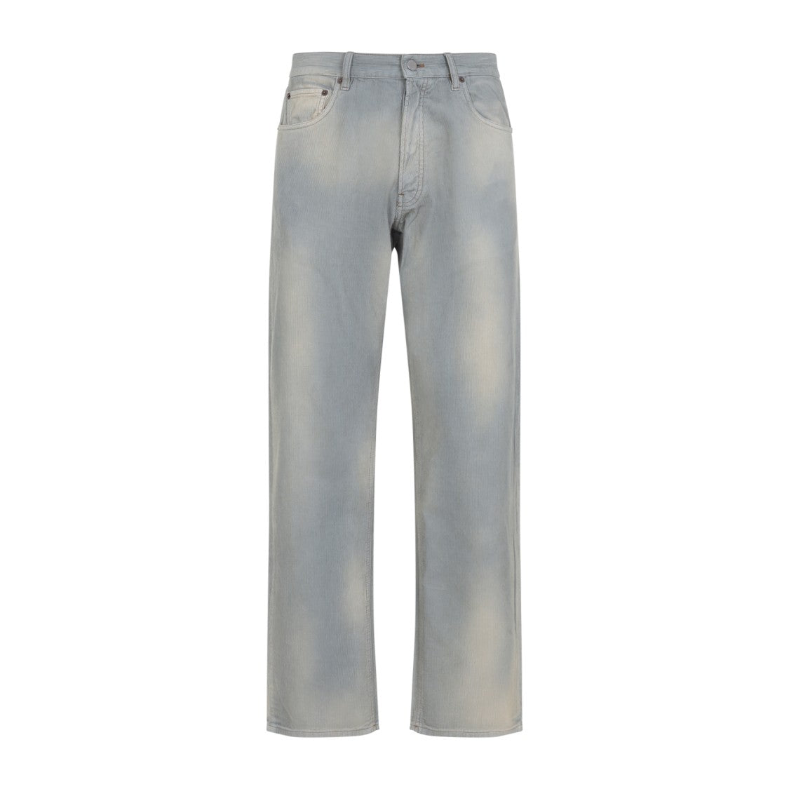 Prada Corduroy Light Blue Cotton Pants