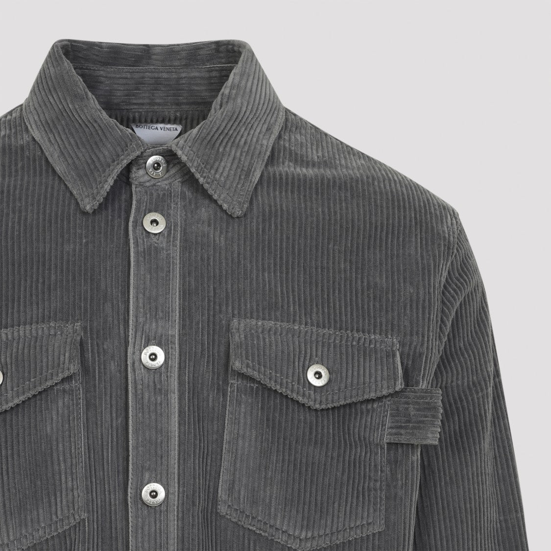 Bottega Veneta Corduroy Grey Cotton Shirt