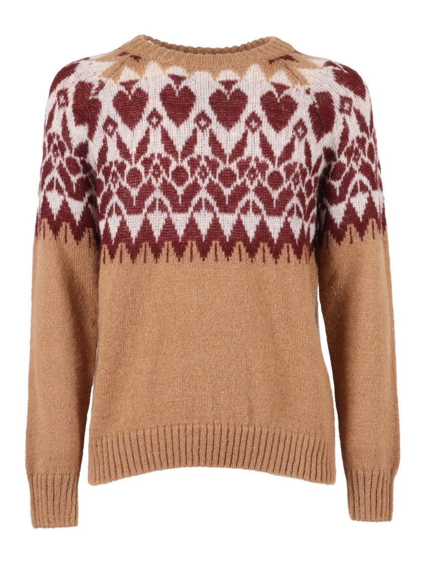 Brando-Lubiam Knit Sweater In Subtle Grey Blend With Classic Crew Neckline