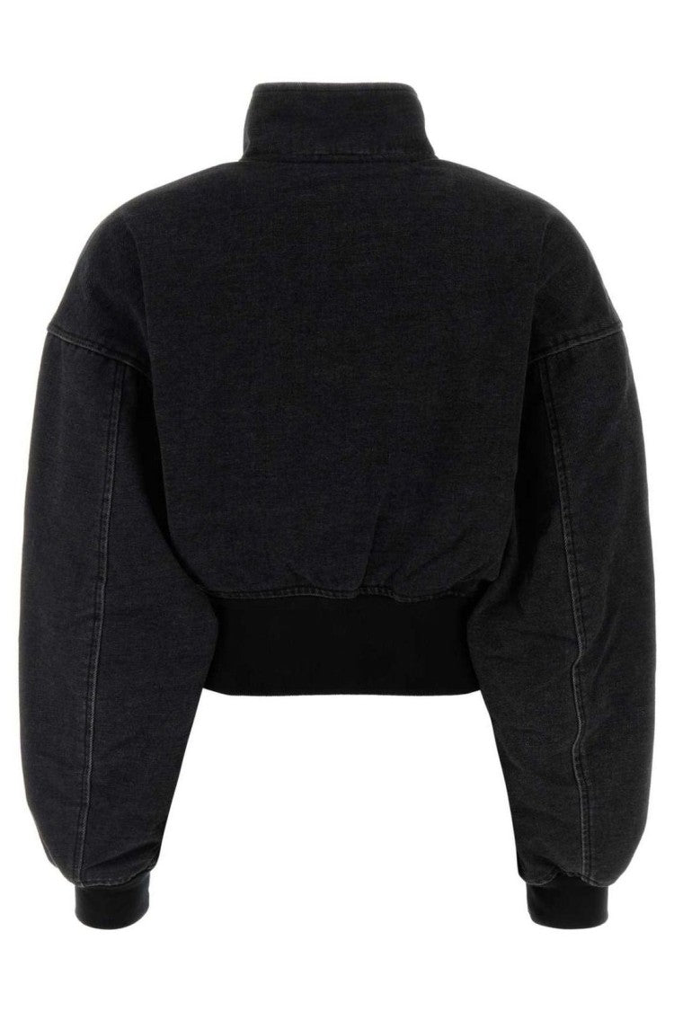 Alexander Wang Funnel Neck Jacket W/ Tall Rib