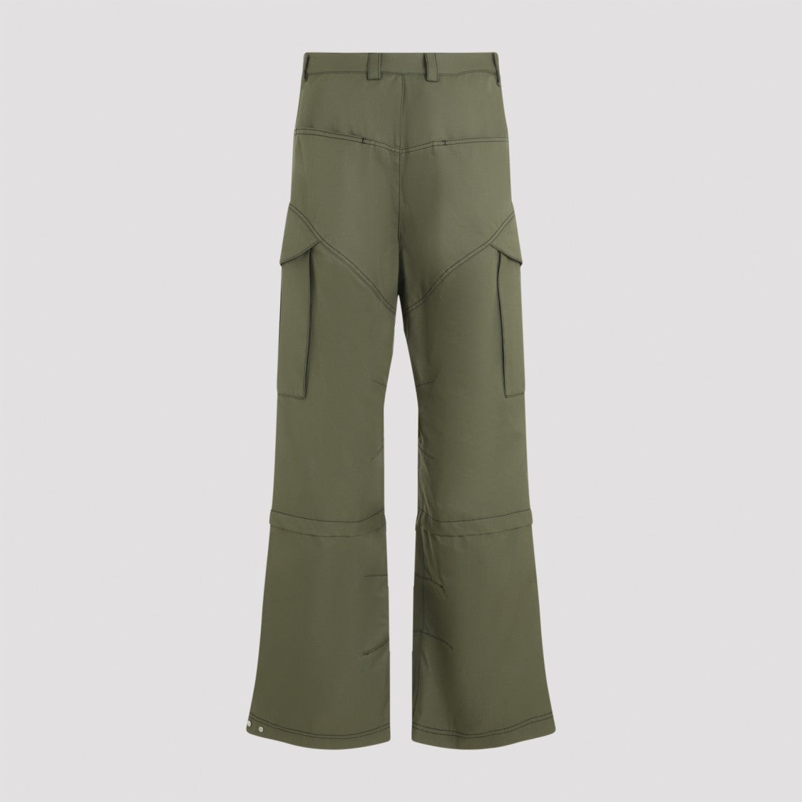 Off-White Casual Trousers With Utility Pockets And Fit