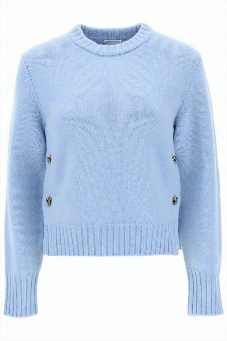 Bottega Veneta Textured Knit Sweater With Decorative Buttons