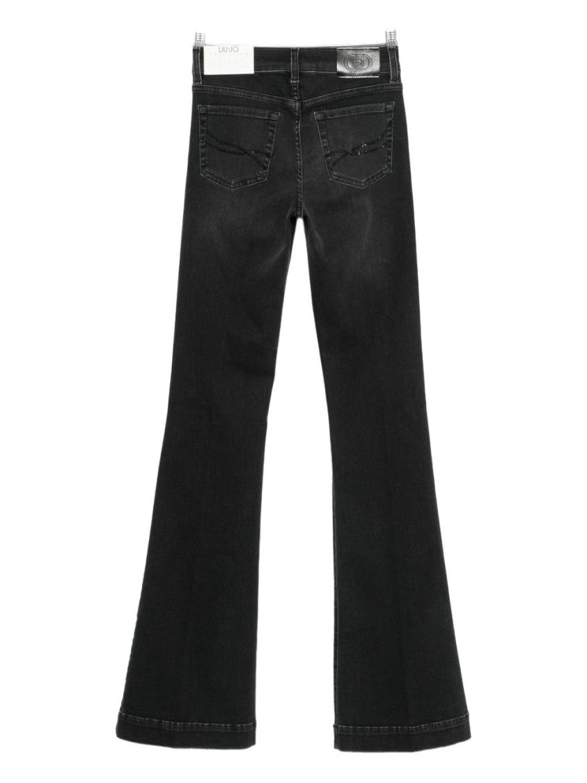Liu Jo Slim-Fit Black Jeans With Flared Legs