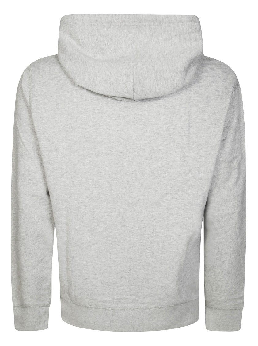 Polo Ralph Lauren Light Grey Pullover Hoodie With Drawstring