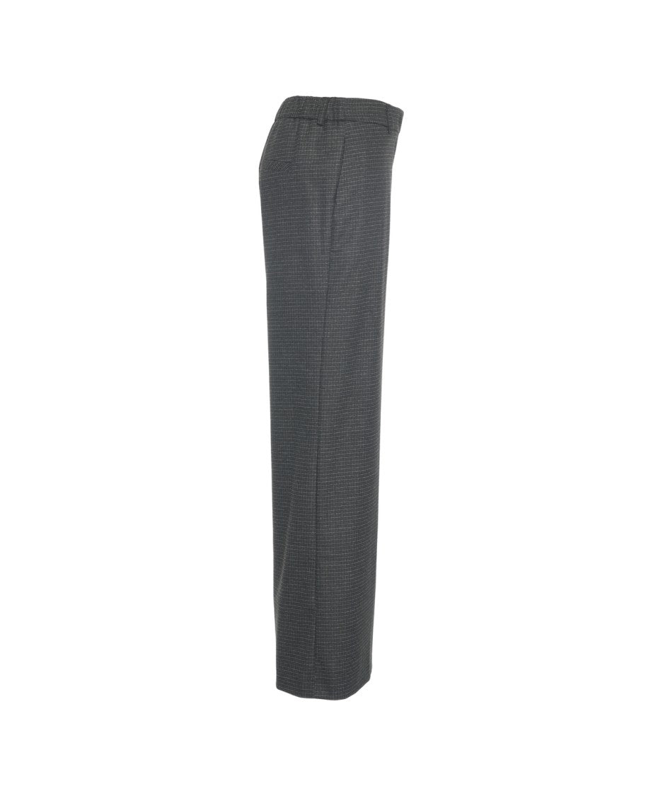 Kaos Palazzo Pants With Checked Pattern