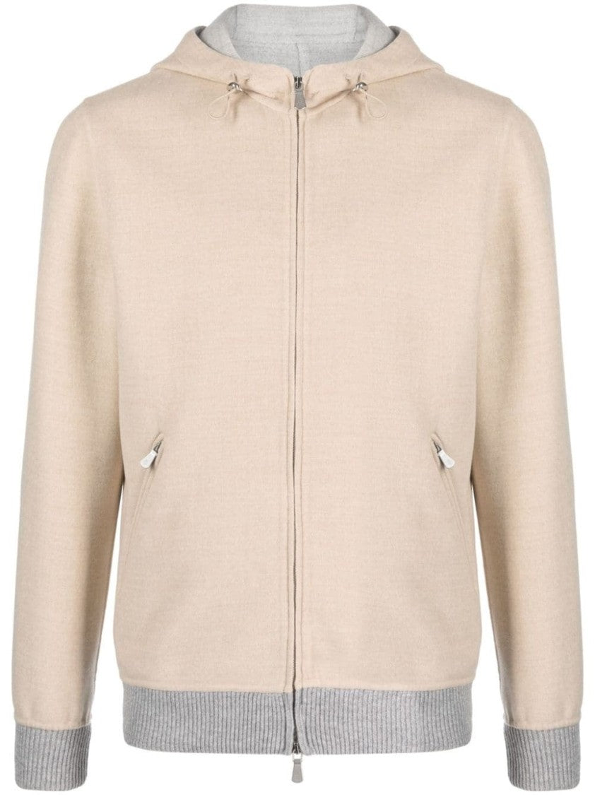 Eleventy Hooded Bomber Jacket With Design