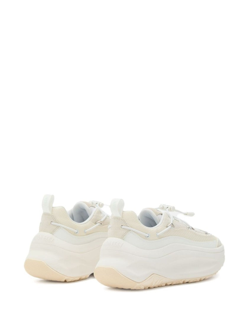 Moon Boot Water-Resistant White Sneakers With Sole