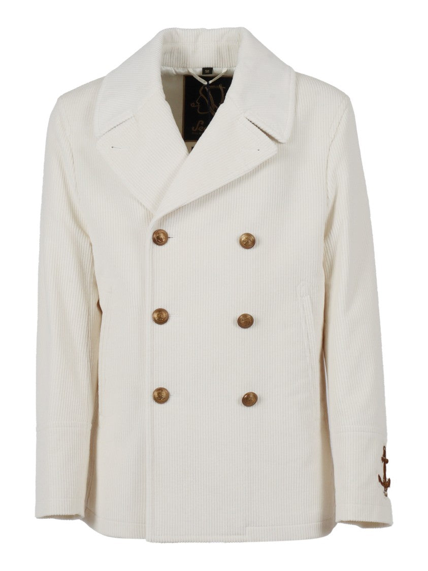 Sealup Amalfi Peacoat In White Velvet