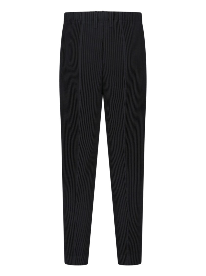 Homme Plissé Issey Miyake "Compleat Trousers" Pleated Pants – Dark Grey