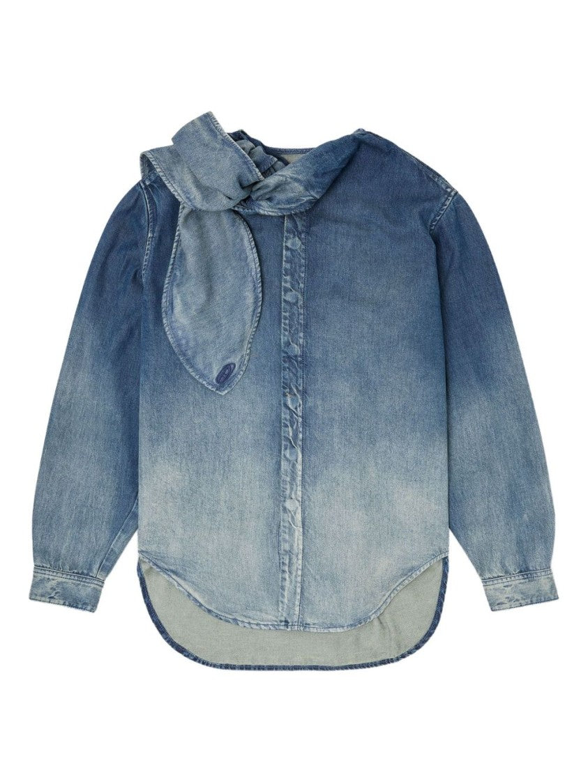 Diesel Gradient Denim Effect Blue Shirt
