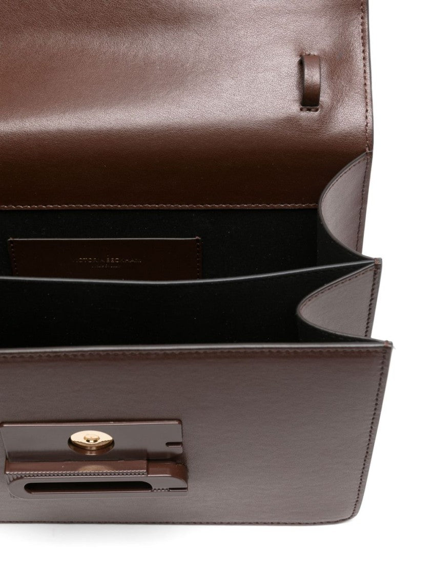 Victoria Beckham Rectangular Calfskin Shoulder Bag With Modern Clasp
