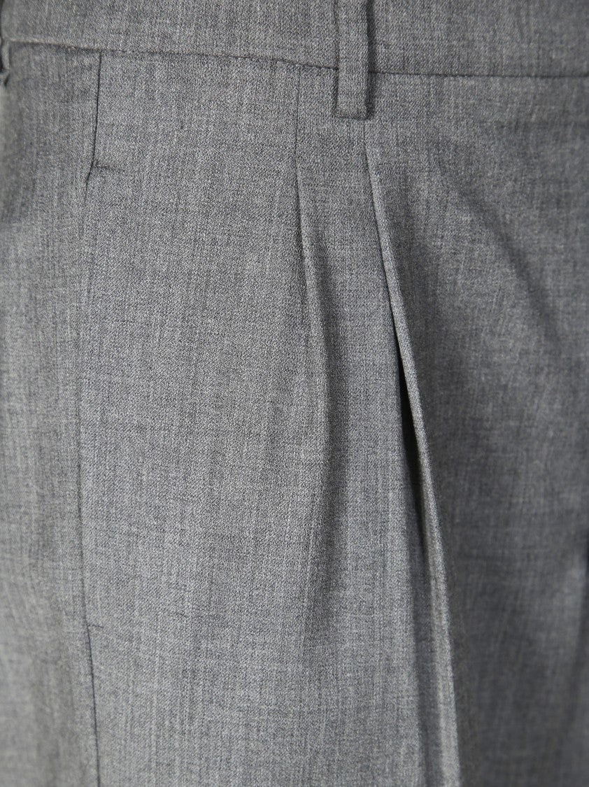 Amaranto Tailored Straight-Leg Trousers With Front Pleats
