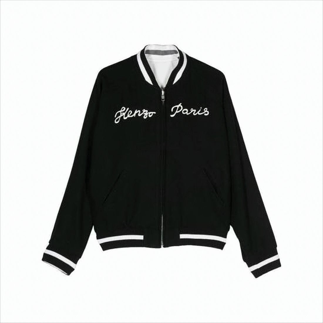 Kenzo Casual Bomber Jacket With Embroidered Elephant Design