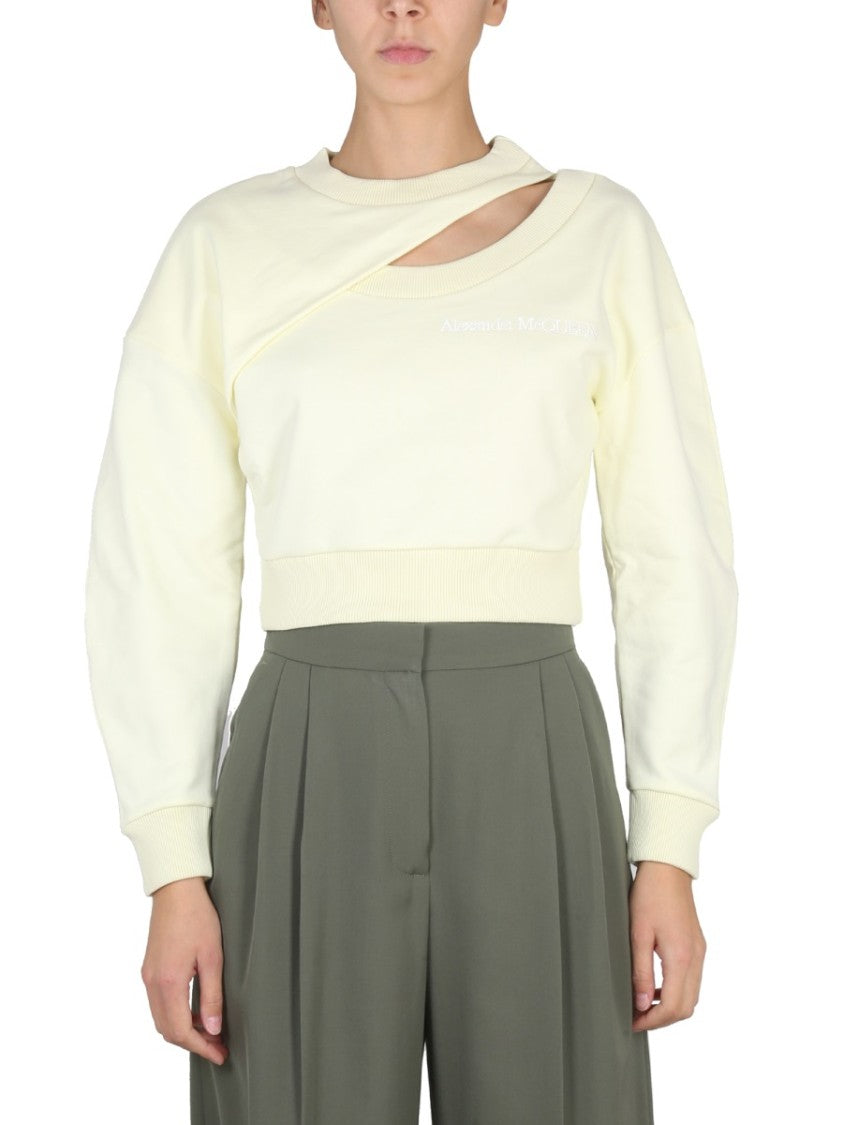 Alexander Mcqueen Cropped Sweatshirt